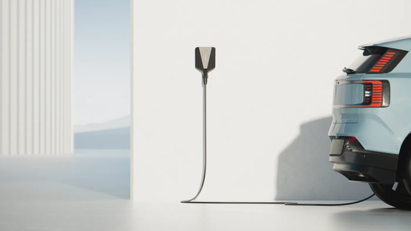 Easee Up Wallbox lädt ein Elektroauto